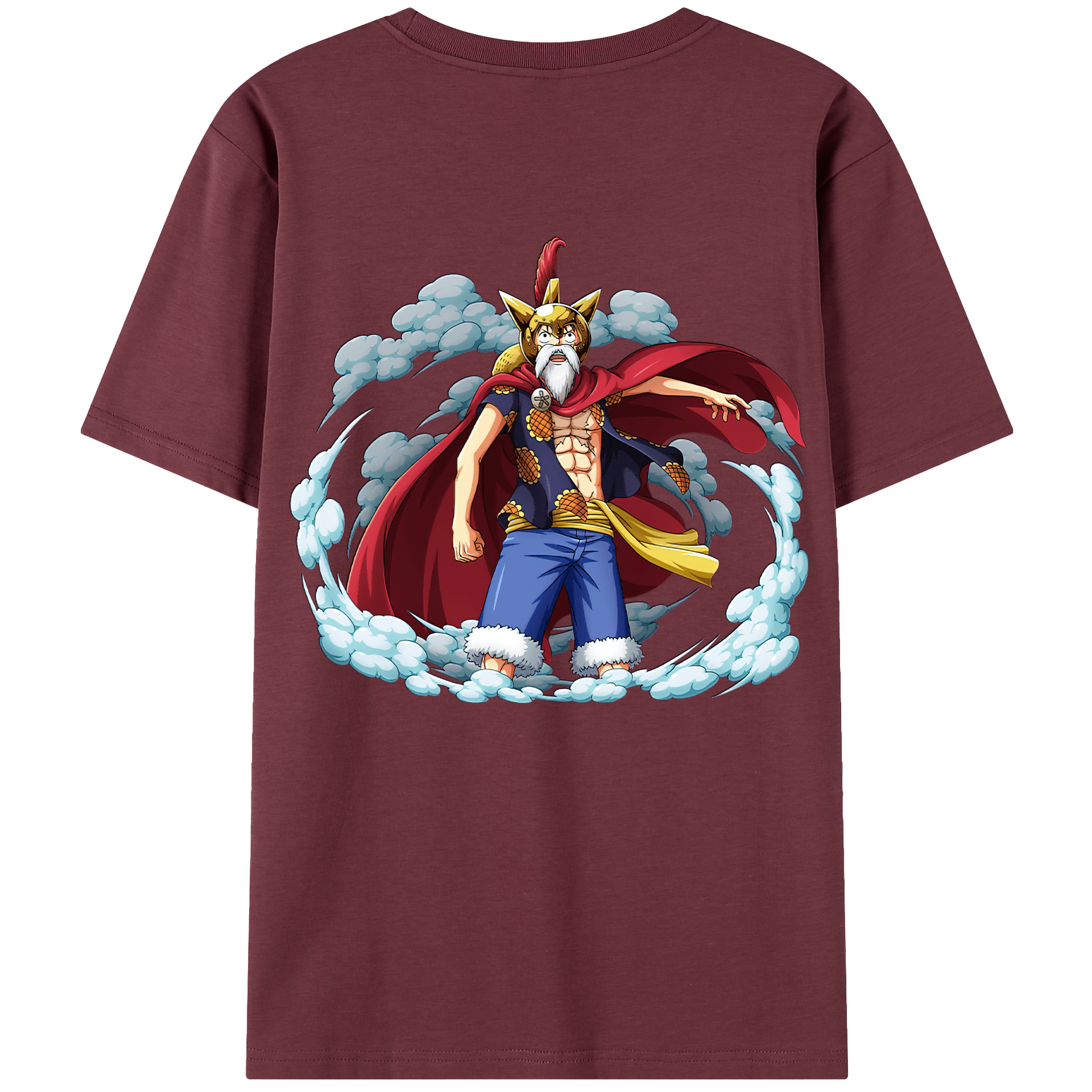 ワンピース モンキー・D・ルフィ ONE PIECE Monkey D. Luffy 綿100％半袖Tシャツ（背面プリント）